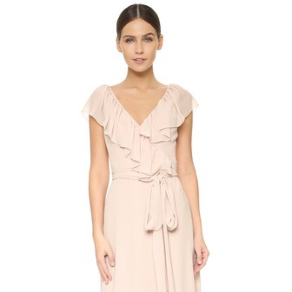 Joanna August Lolo V-neck Wrap Gown, Size M